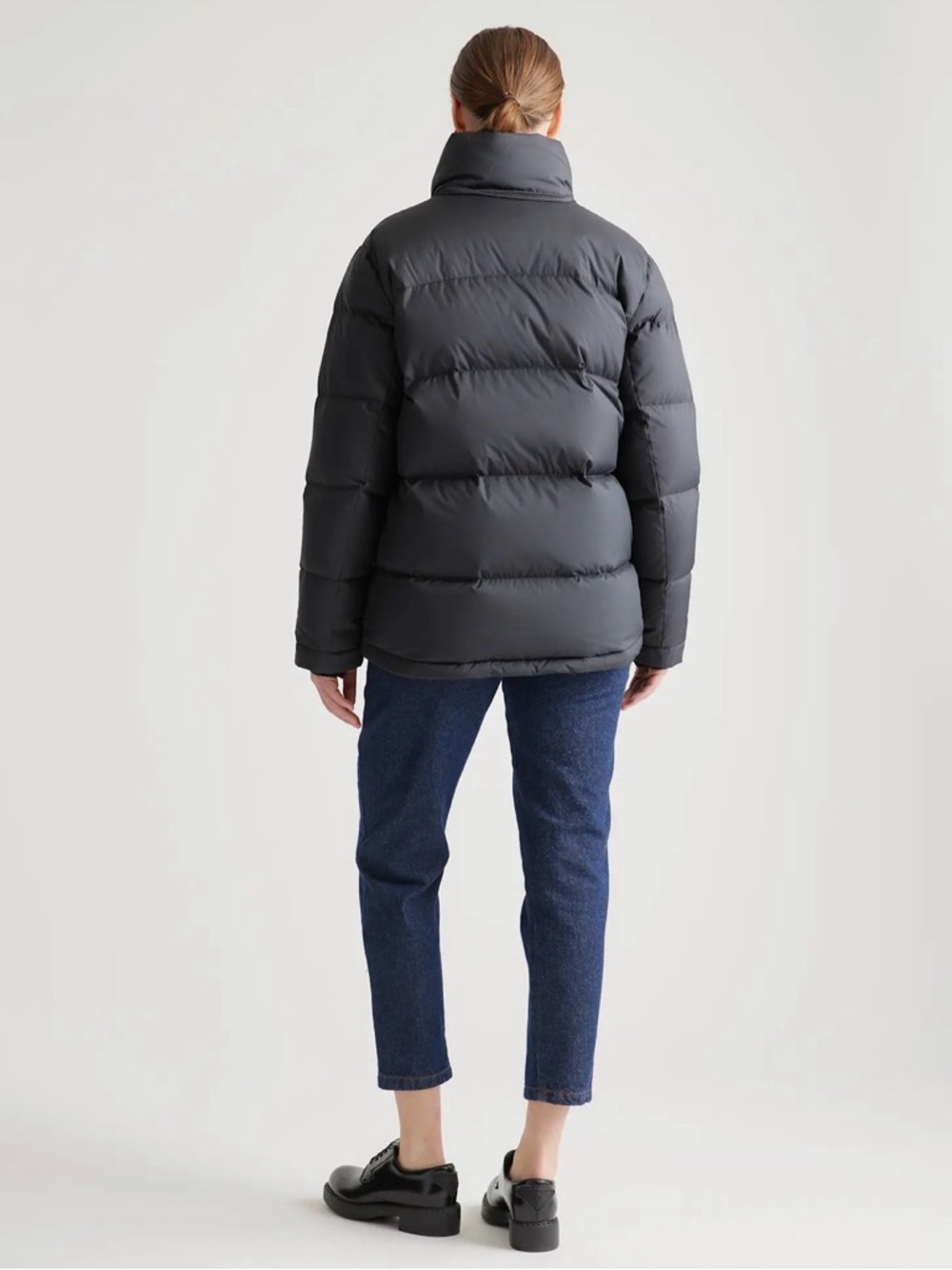 Quince Medium Black Responsible Down Puffer Jacket READ - Picture 4 of 9